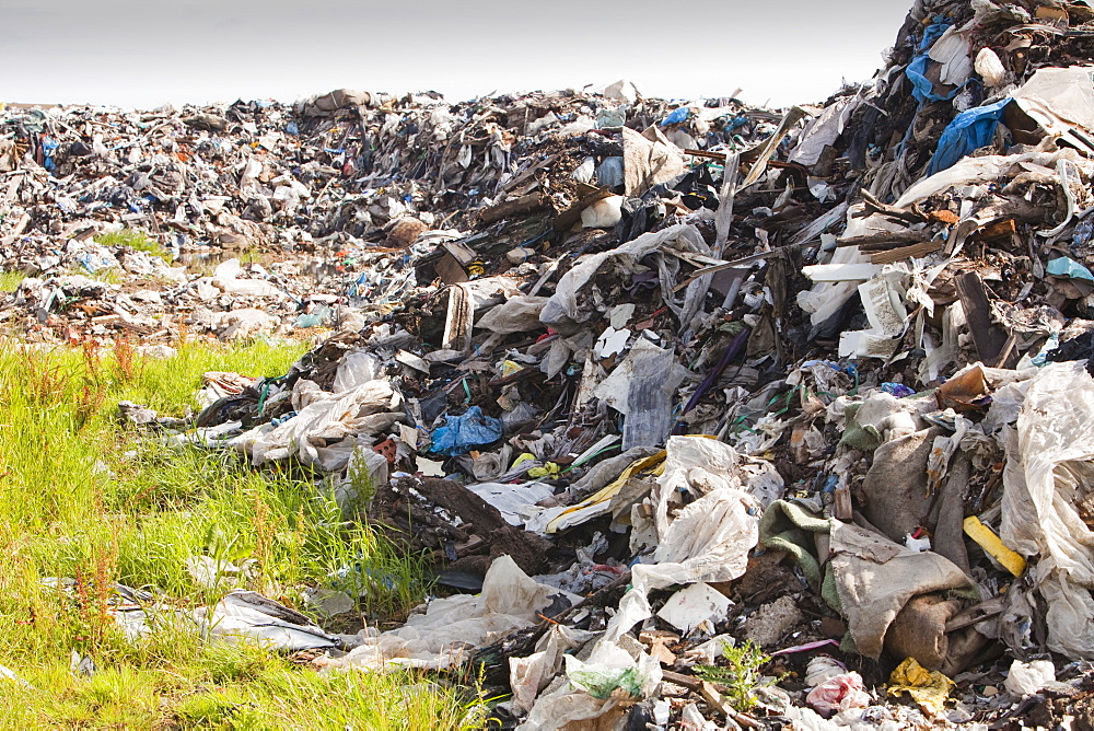 Rubbish dumped on wasteland on the outskirts of Hartlepool, Cleveland, England, United Kingdom, Europe