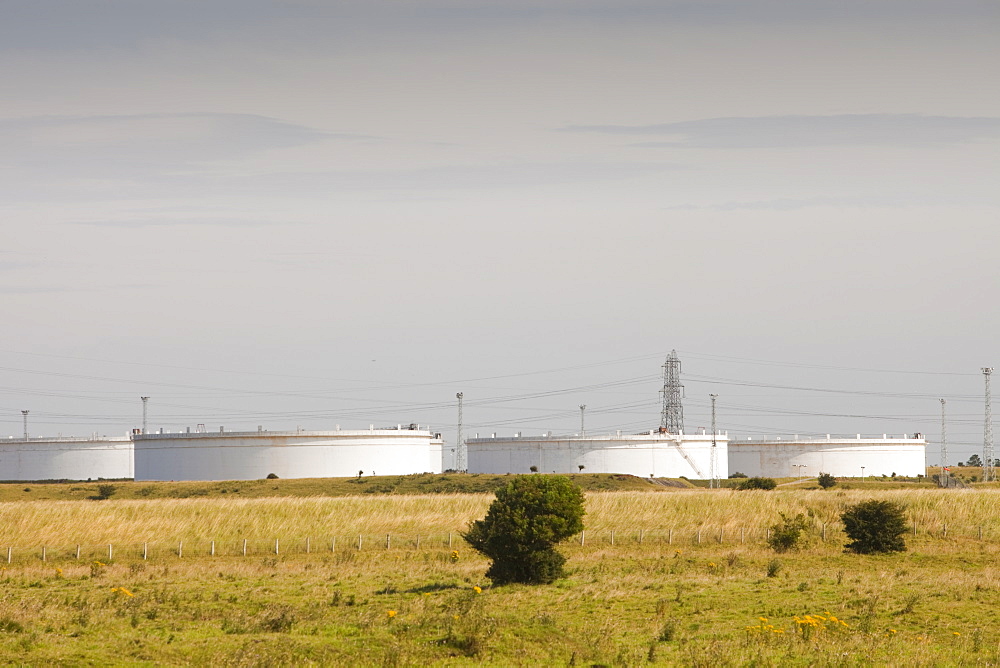 Oil storage depot on Teesside, England, United Kingdom, Europe