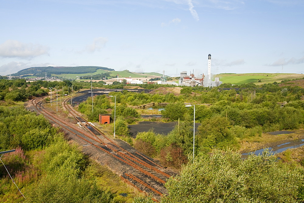 Fife power station, a gas turbine power plant on the site of the former Westfield open cast coal mine, near Ballingry, Perth and Kinross, Scotland, United Kingdom, Europe