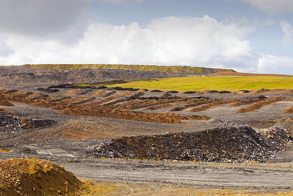 The Glentaggart open cast coal mine to a roadhead for onward transport by road in Lanarkshire, Scotland, United Kingdom, Europe