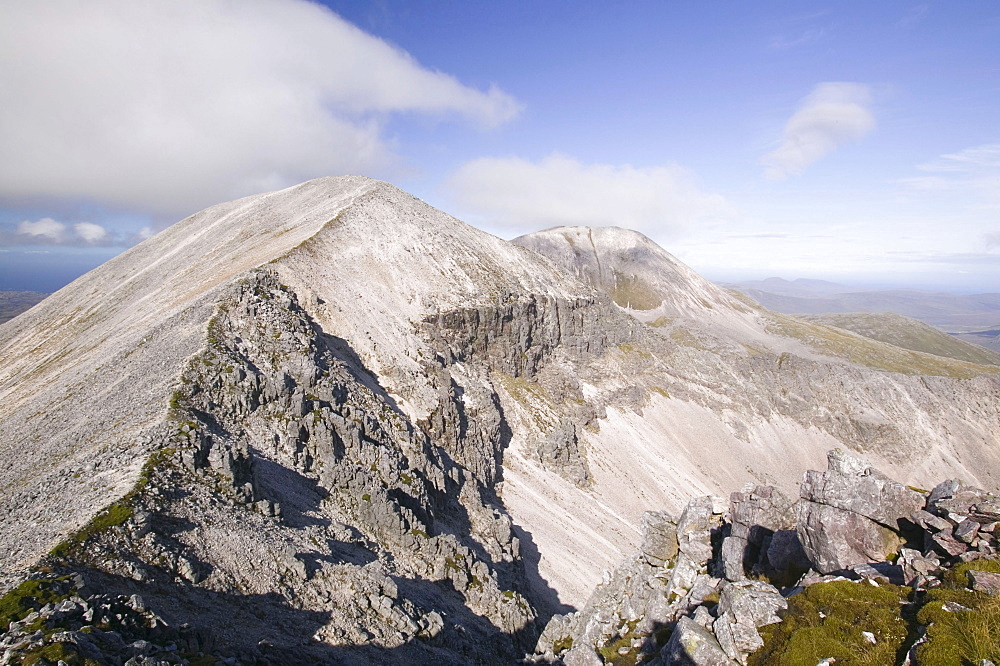 The peak of Foinaven in Sutherland, Scotland, United Kingdom, Europe