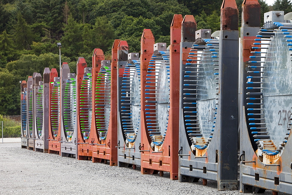 The Walney Offshore Windfarm project is located 15km off Barrow in Furness in Cumbria, England, United Kingdom, Europe