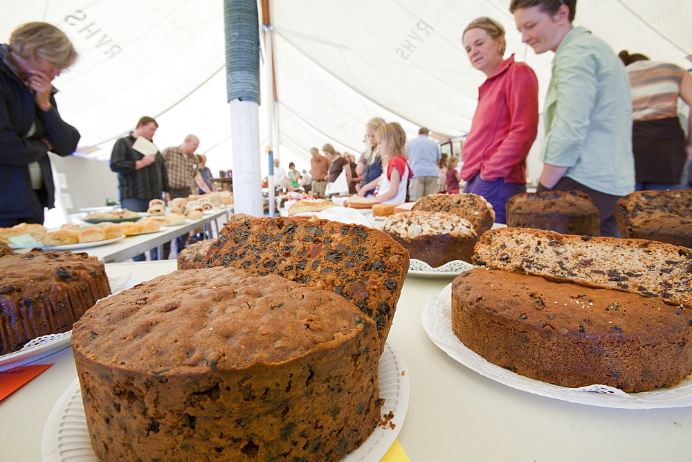 The produce tent at the Rusland Vale Horticultural society annual show, Rusland, South Cumbria, England, United Kingdom, Europe