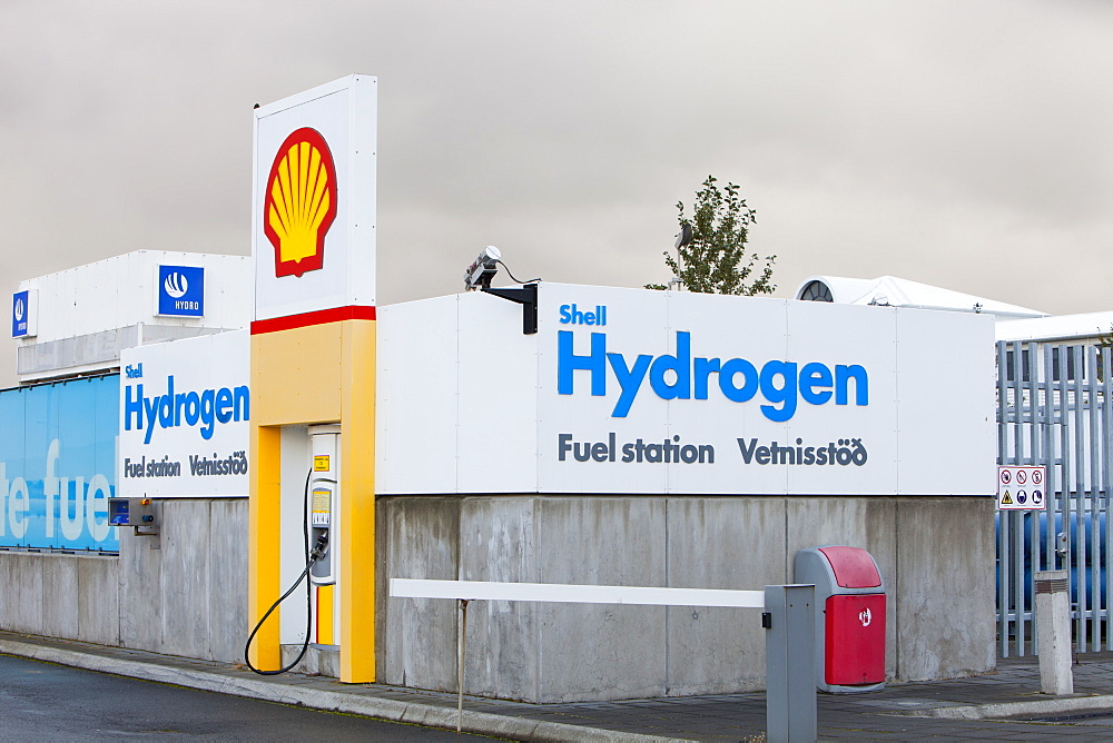 A hydrogen filling station on the outskirts of Reykavik, Iceland, Polar Regions