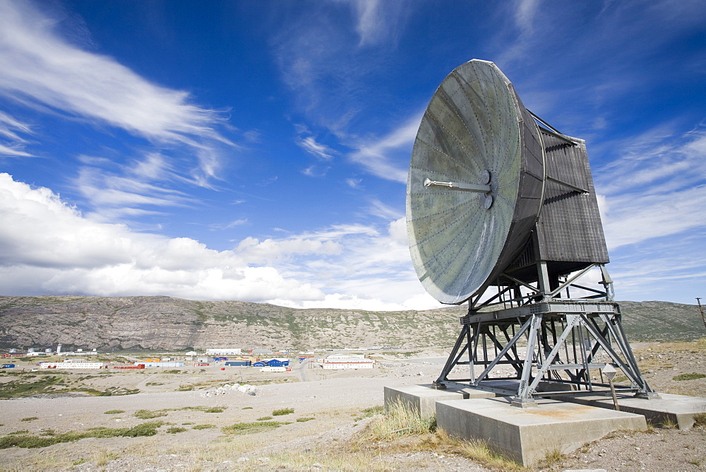 A satellite dish at Kangerlussuaq on Greenland, Polar Regions