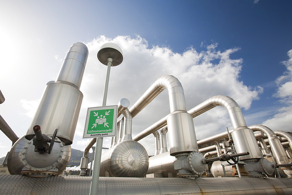 Hellisheidi geothermal power station in Hengill, Iceland, Polar Regions