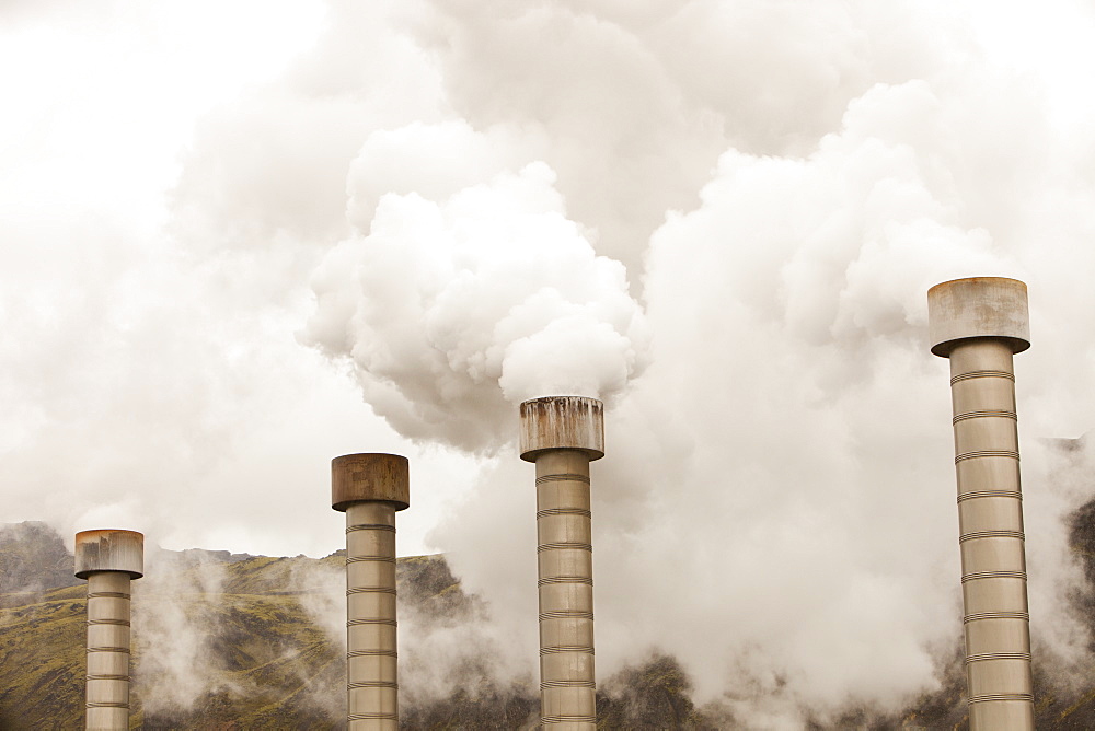 Hellisheidi geothermal power station in Hengill, Iceland, Polar Regions