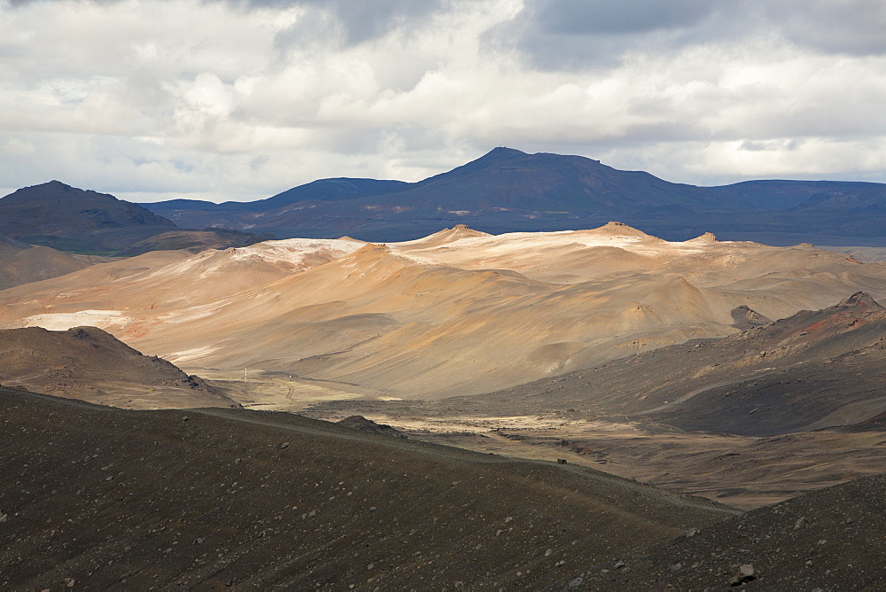 Hverfell volcanic cone above Lake Myvatn in Northern Iceland, Polar Regions