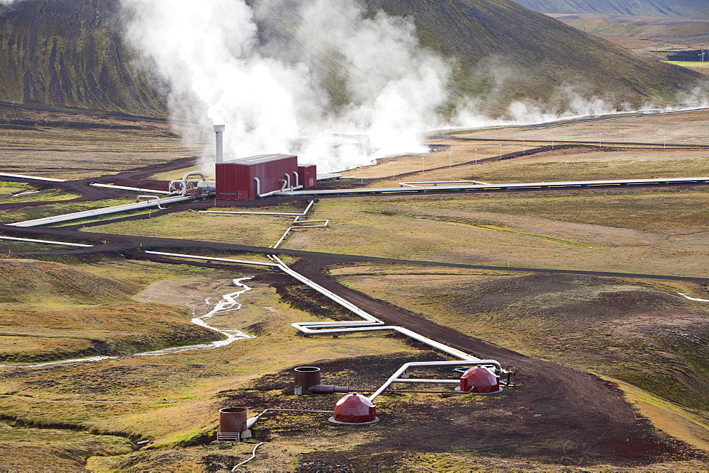 Krafla geothermal power station near Myvatn, Iceland, Polar Regions