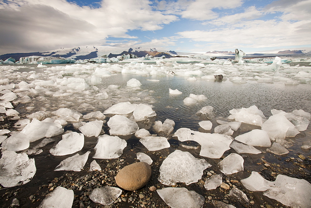 Jokulsarlon ice lagoon is one of the most visited places in Iceland, Polar Regions