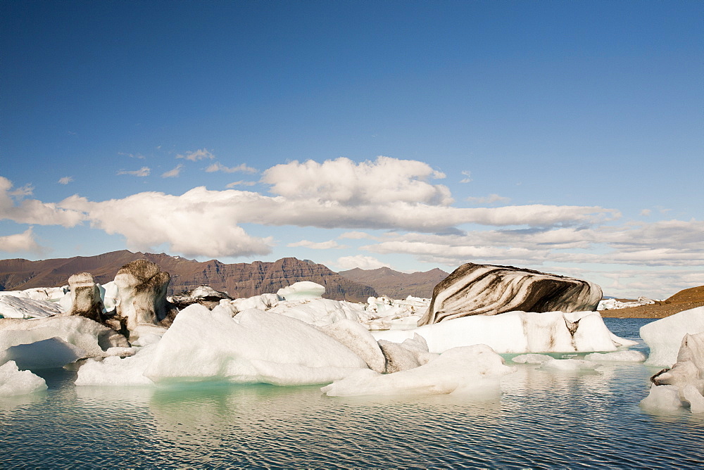 Jokulsarlon ice lagoon, one of the most visited places in Iceland, Polar Regions