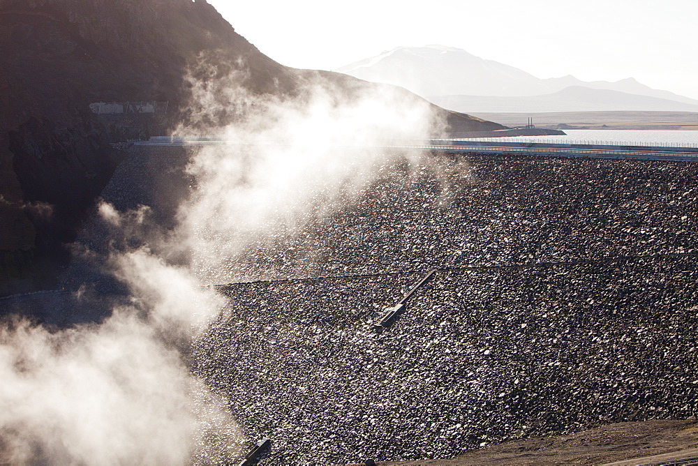 Karahnjukar dam and Halslon reservoir, North East Iceland, Iceland, Polar Regions