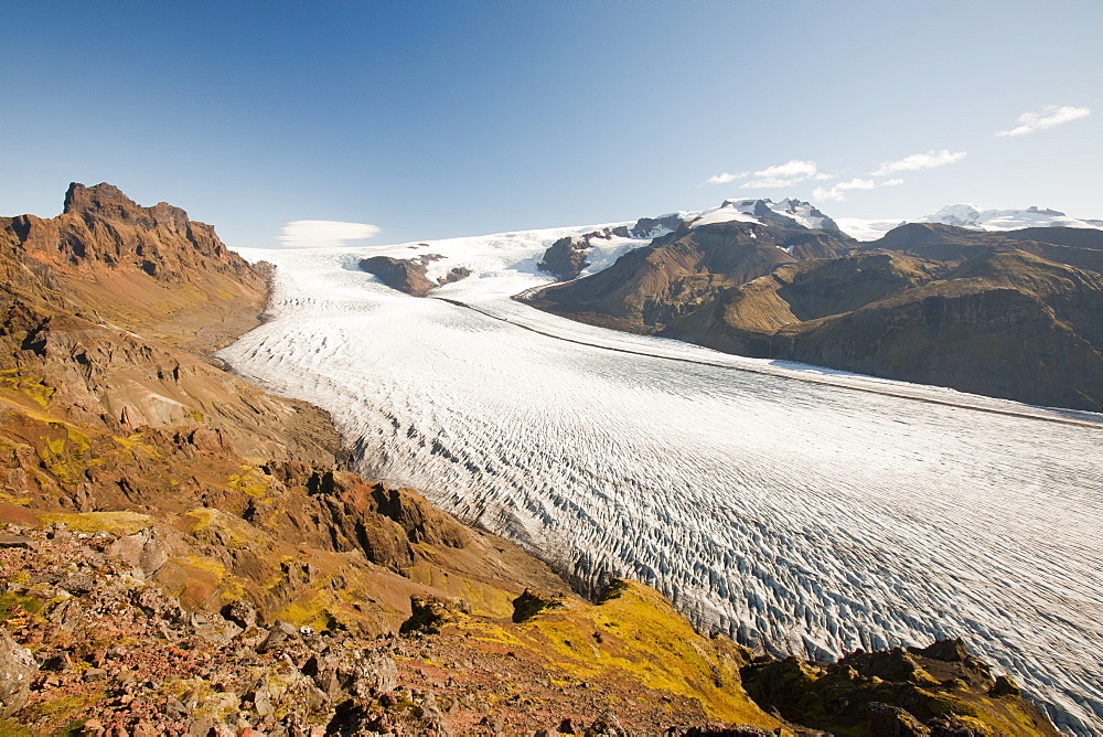 Skaftafellsjokull in the Skaftafell National Park, Iceland, Polar Regions