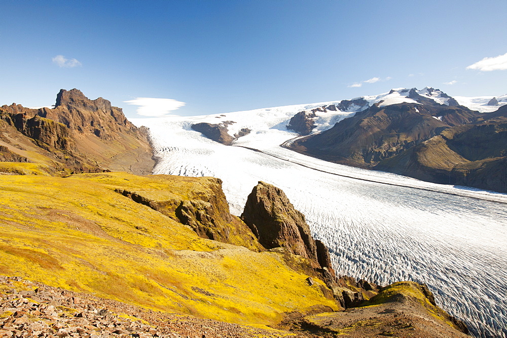 Skaftafellsjokull in the Skaftafell National Park, Iceland, Polar Regions