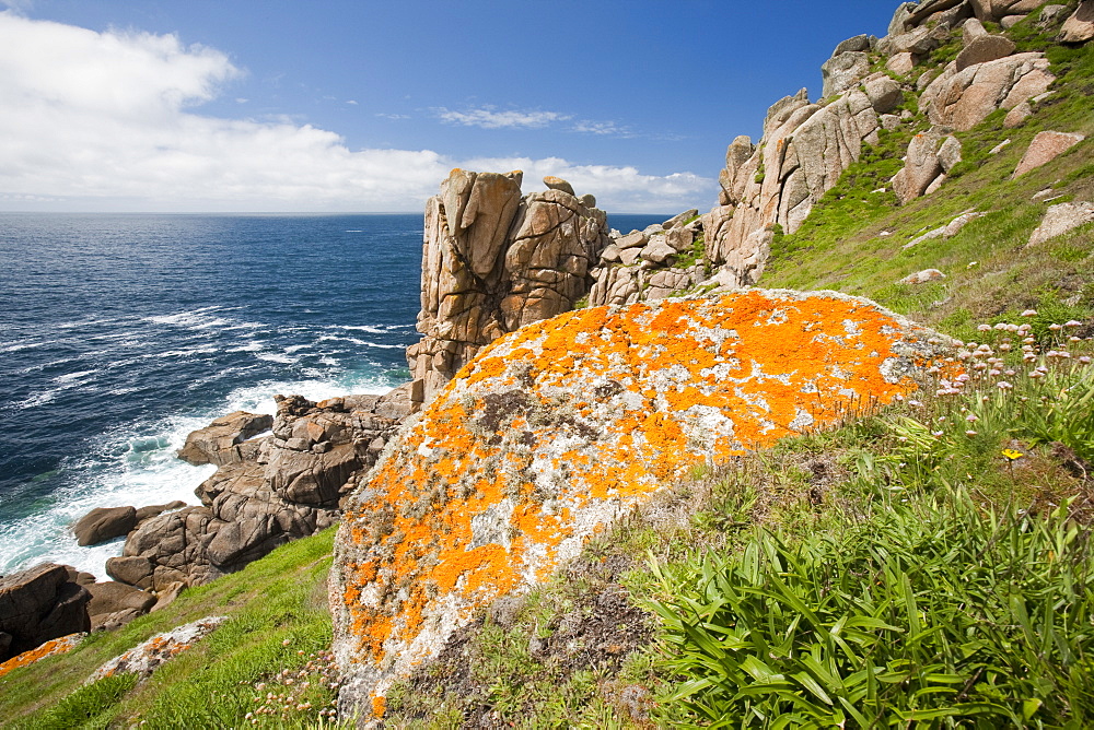 The Cornish coast near Sennen, Cornwall, England, United Kingdom, Europe