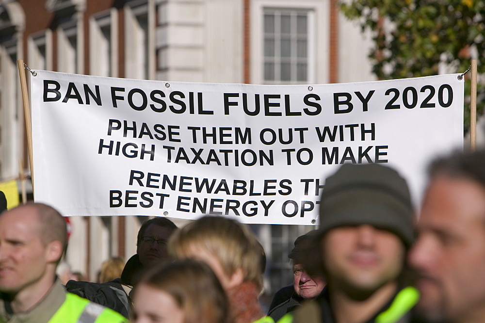  protestors  at the I Count climate change rally in London, England, United Kingdom, Europe