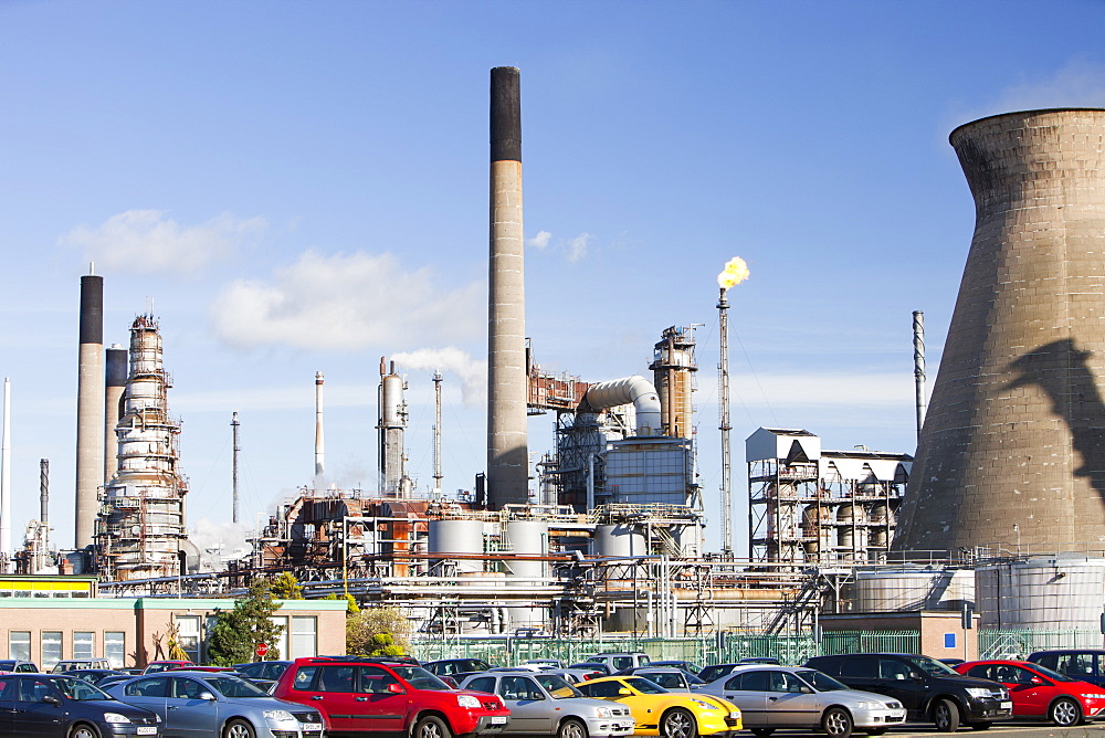 The Ineos oil refinery at Grangemouth in the Firth of Forth, Scotland, United Kingdom, Europe