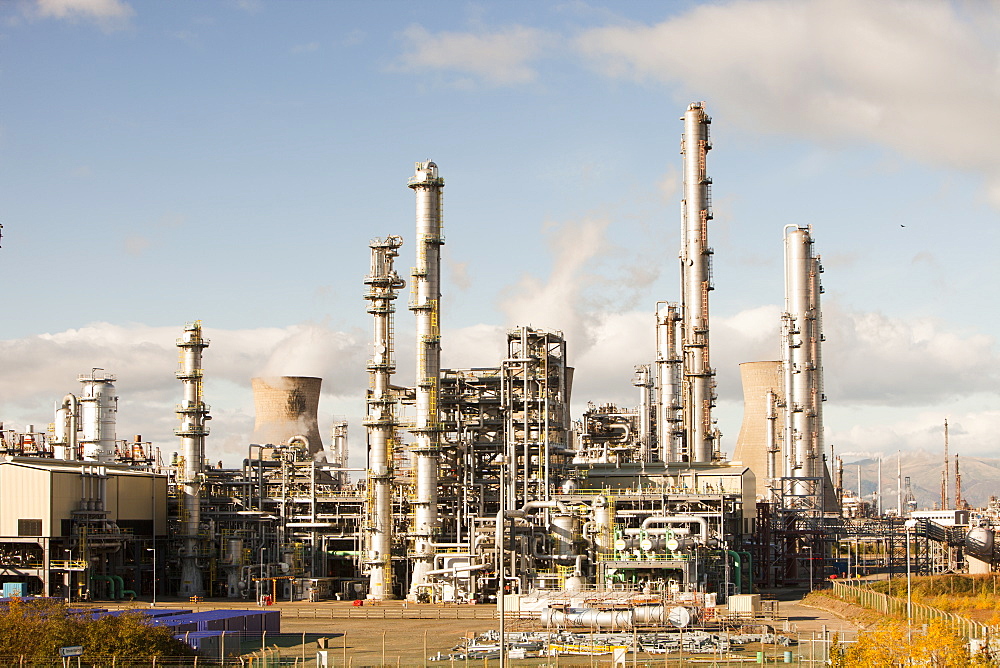 The Ineos oil refinery at Grangemouth in the Firth of Forth, Scotland, United Kingdom, Europe