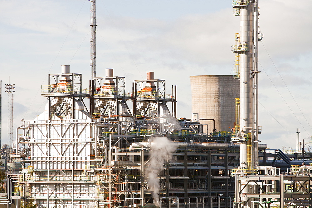 The Ineos oil refinery at Grangemouth in the Firth of Forth, Scotland, United Kingdom, Europe