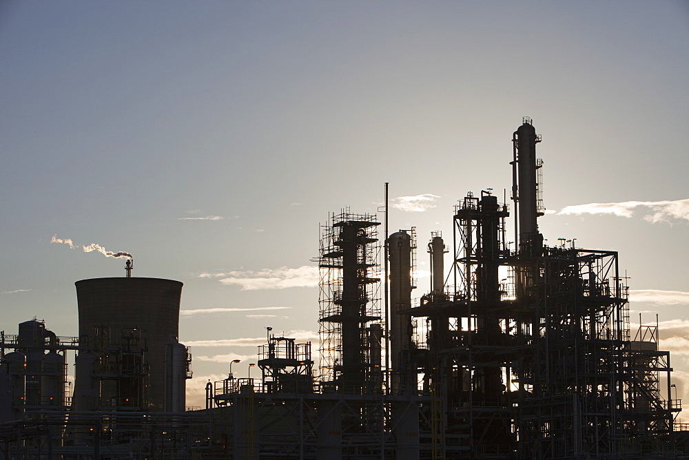 The Ineos oil refinery at Grangemouth in the Firth of Forth, Scotland, United Kingdom, Europe