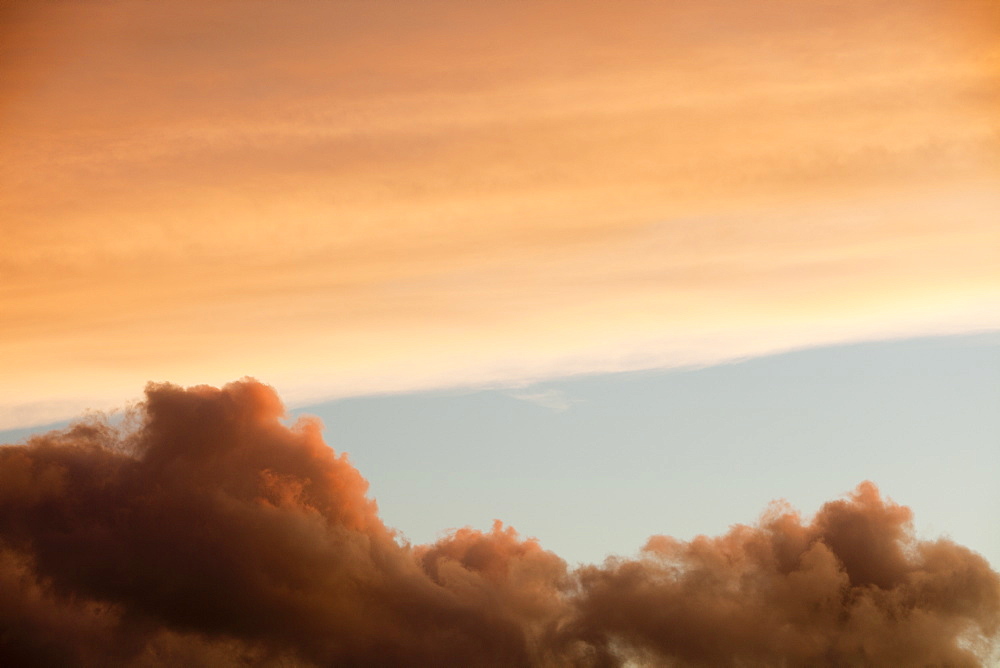 Clouds at sunset over Ambleside, Cumbria, England, United Kingdom, Europe