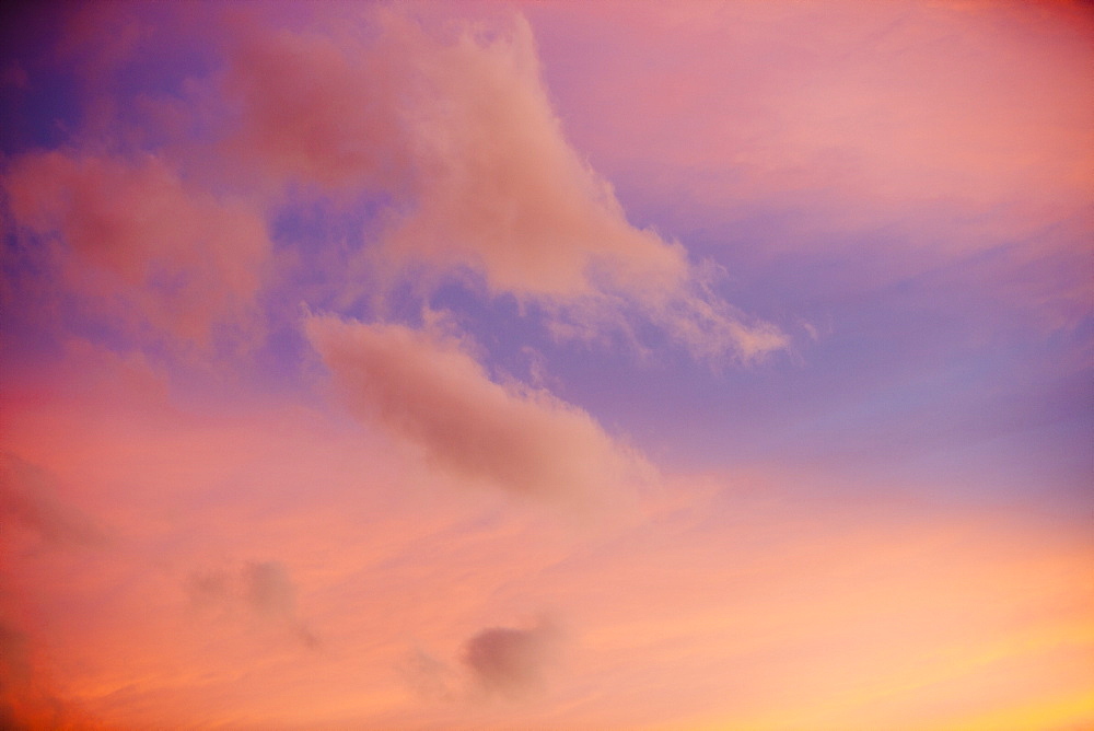 Clouds at sunset over Ambleside, Cumbria, England, United Kingdom, Europe