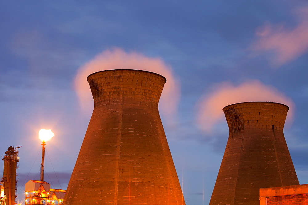 The Ineos oil refinery at Grangemouth in the Firth of Forth, Scotland, United Kingdom, Europe