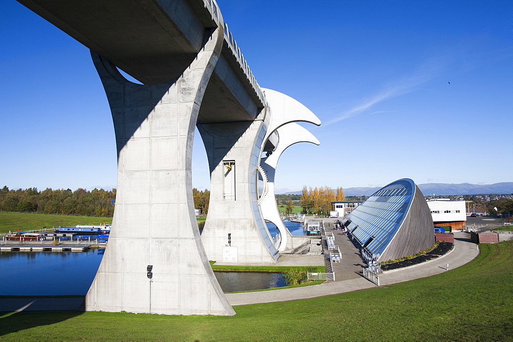 The Falkirk Wheel at Falkirk in Scotland, United Kingdom, Europe