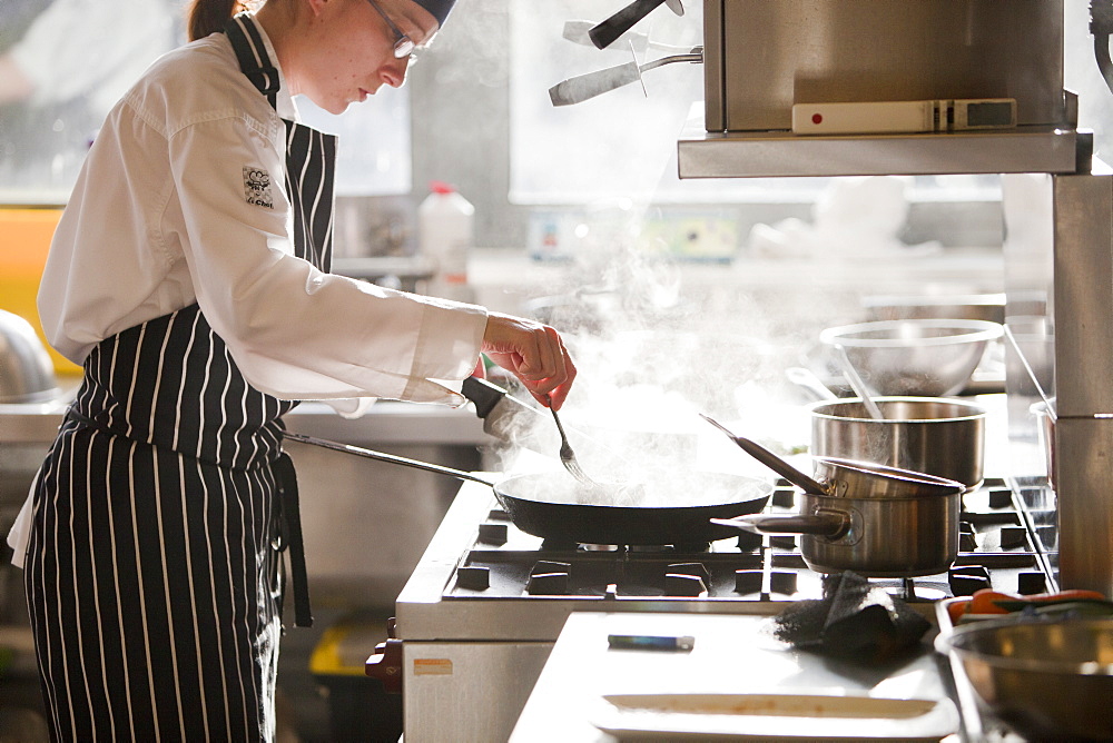 Catering students at Kendal College, Cumbria, England, United Kingdom, Europe