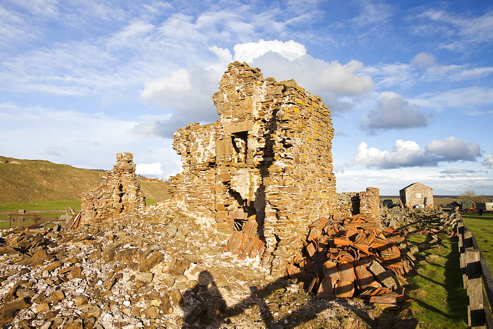 Old mine buildings in Rosedale, North York Moors, Yorkshire, England, United Kingdom, Europe