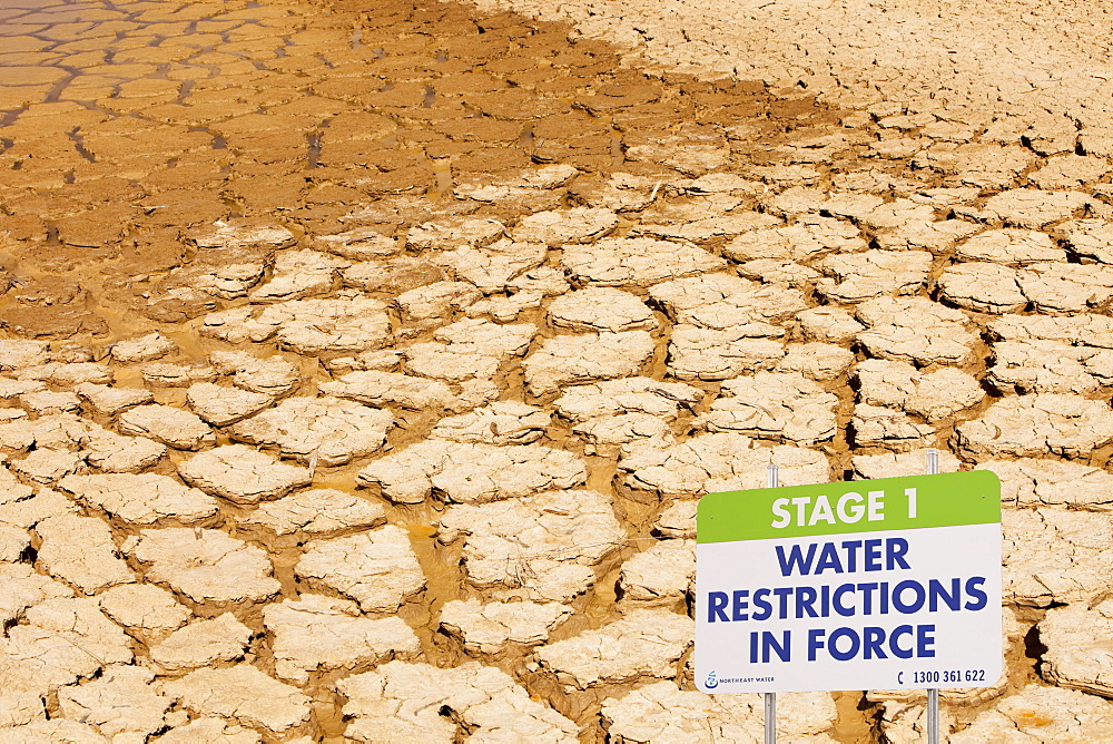 A farmers watering hole, almost dried up, on a farm near Shepperton, Victoria, Australia, Pacific