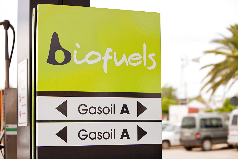 A bio fuel petrol station in Ecija, Andalucia, Spain, Europe