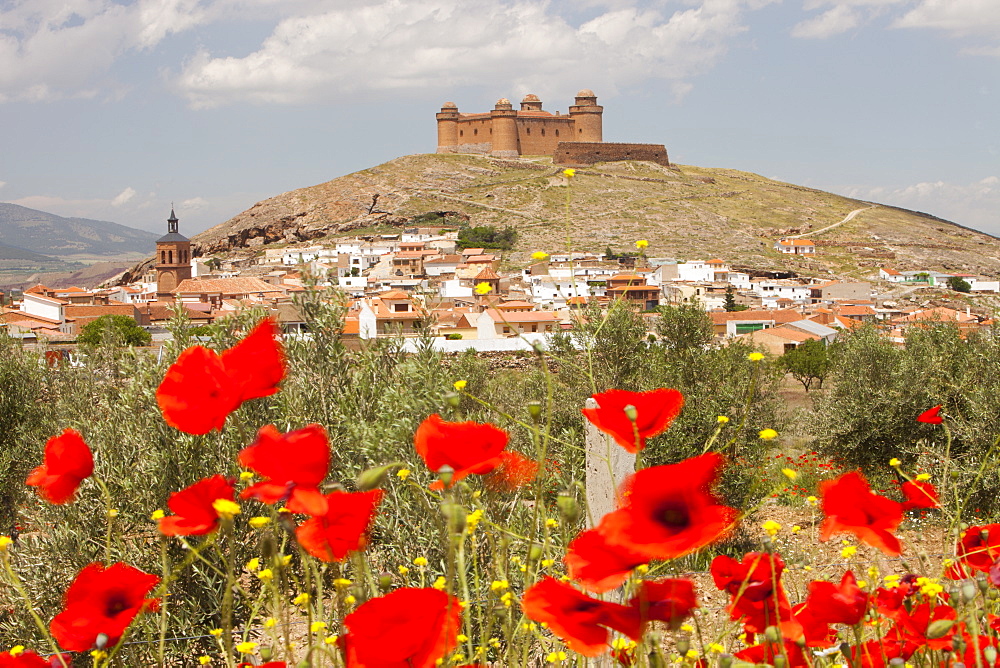 La Calahorra Castle in La Calahorra at the foot of the Sierra Nevada mountains in Andalucia, Spain, Europe