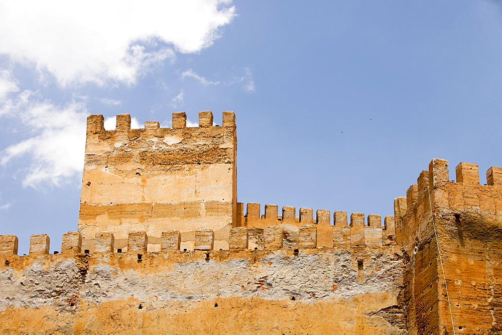 The ancient Alcazaba, 10th century citadel built by the Moors, Guadix, Andalucia, Spain, Europe