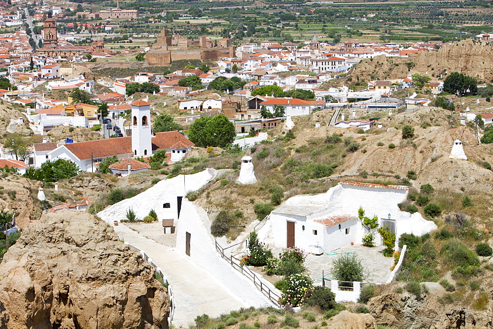 Old Cave houses in Guadix, Andalucia, Spain, Europe