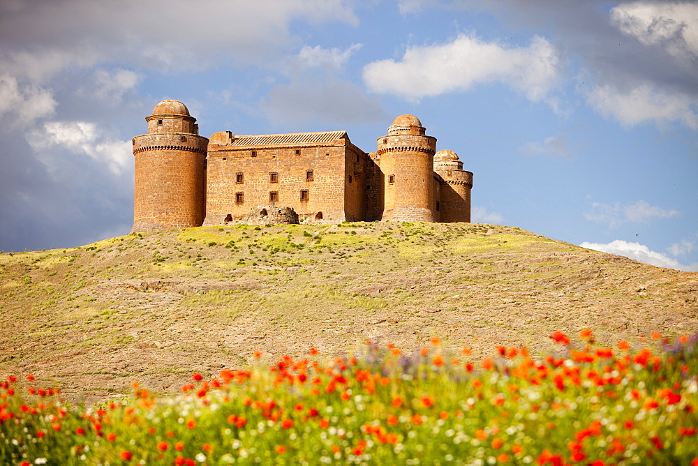 La Calahorra Castle in La Calahorra at the foot of the Sierra Nevada mountains in Andalucia, Spain, Europe