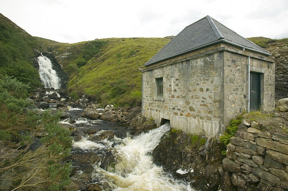 A small scale HEP works at Kylesku in Assynt, Highlands, Scotland, United Kingdom, Europe