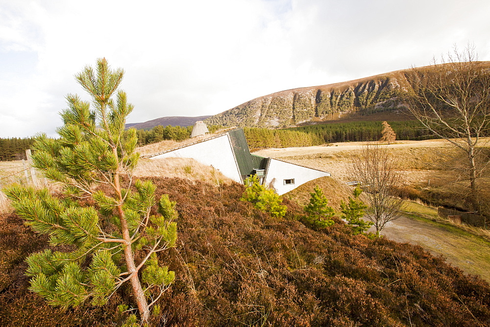 A green house with triple glazed windows, built in the 1970's and still exceeding green build regulations, Feshiebridge, Cairngorm, Scotland, United Kingdom, Europe