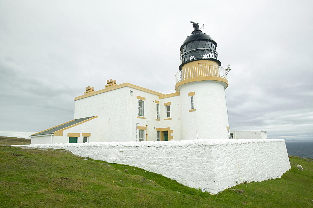 Stoer Point lighthouse in Assynt, Sutherland, Scotland, United Kingdom, Europe