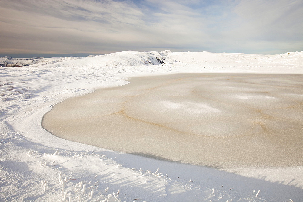 The summit of Red Screes in the Lake District, Cumbria, England, United Kingdom, Europe