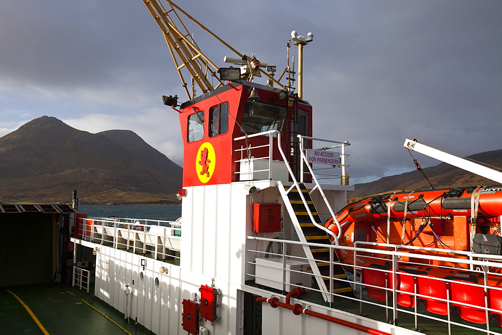 The Raasay ferry sailing between Raasay and the Isle of Skye, Scotland, United Kingdom, Europe