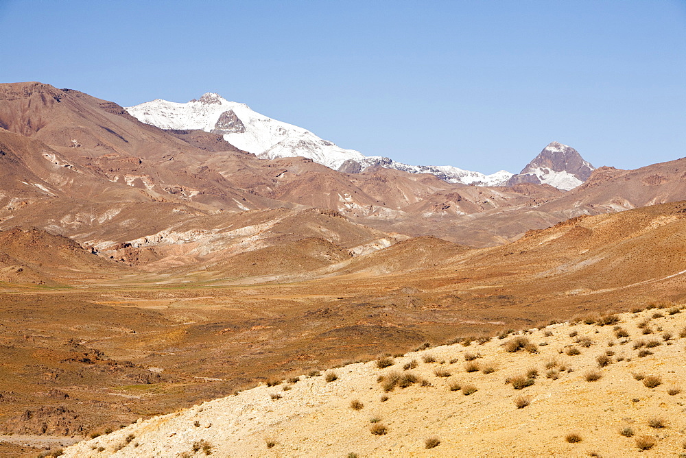 Tamazight looking towards Jebel Sirwa in the Anti Atlas mountains of Morocco, North Africa, Africa