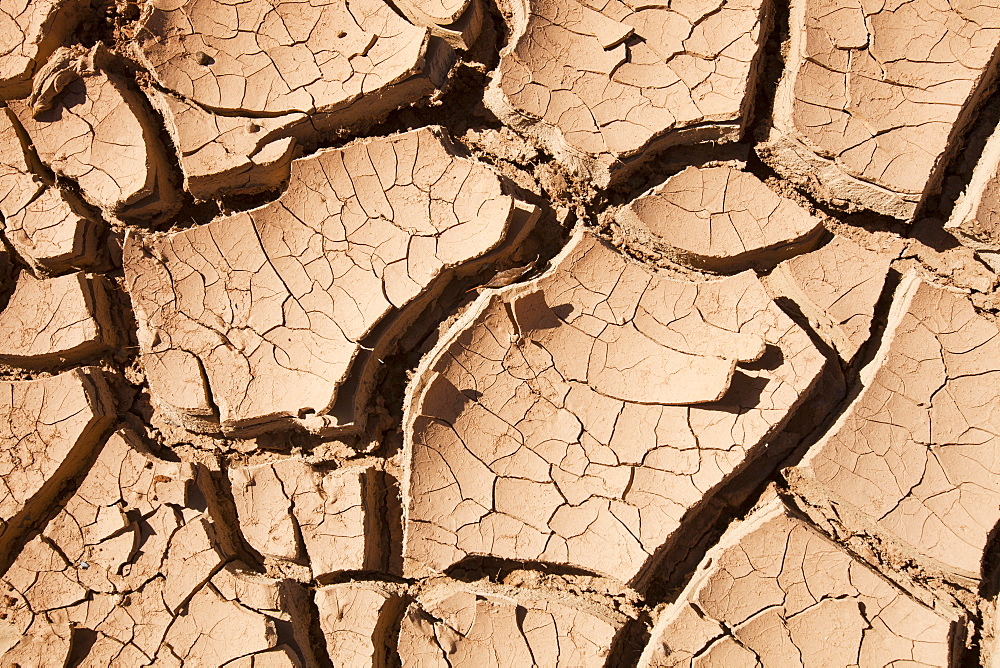 A dried up river bed in the Anti Atlas mountains of Morocco, North Africa, Africa