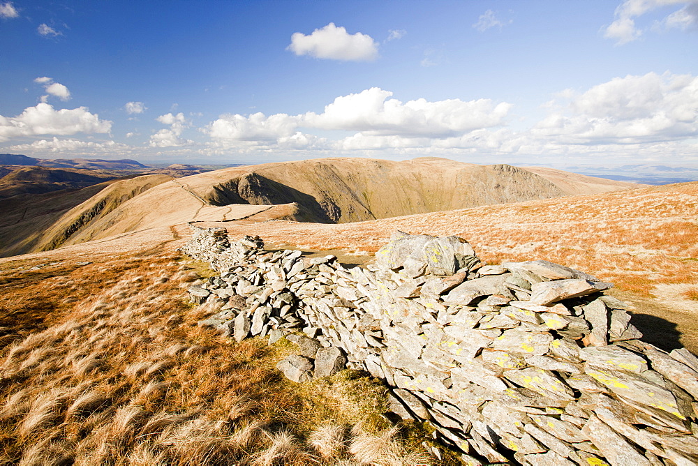 The old Roman road on High Street, looking towards Rampsgill Head in the Lake District, Cumbria, England, United Kingdom, Europe