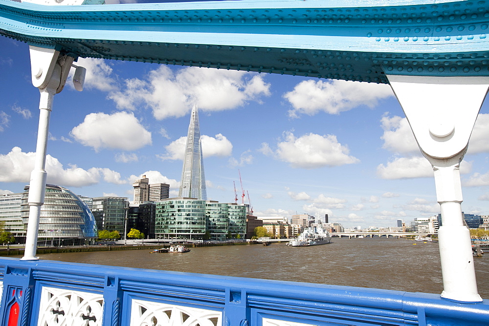 The Tower Bridge and the Shard, London, England, United Kingdom, Europe