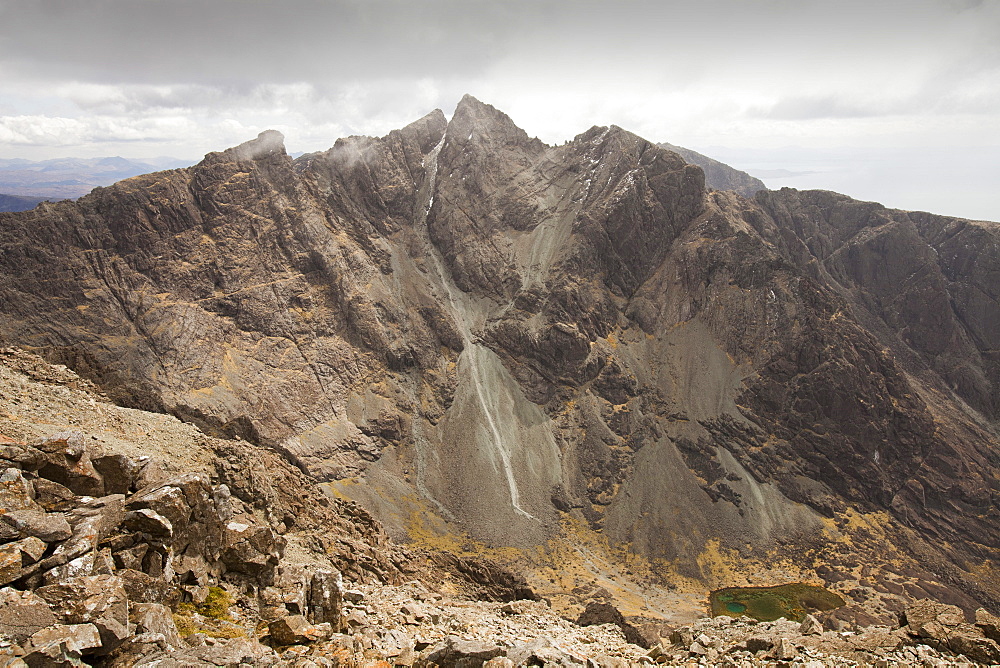 Sgurr Alasdair, the highest peak on the Cuillin Ridge on the Isle of Skye, Scotland, United Kingdom, Europe