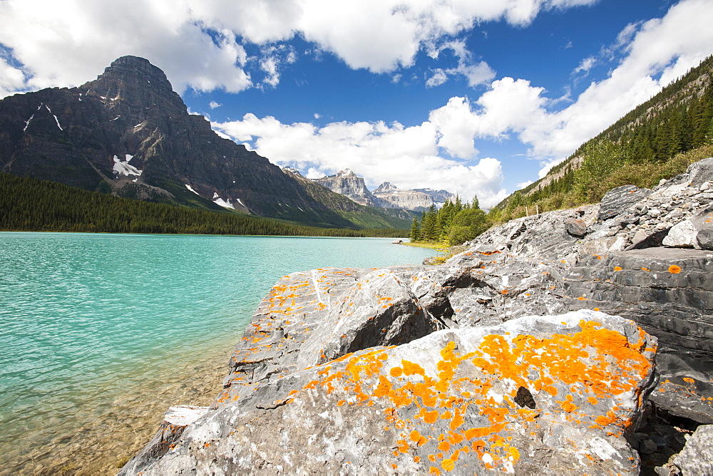 Waterfowl Lake, Banff National Park, UNESCO World Heritage Site, Alberta, Canadian Rockies, Canada, North America