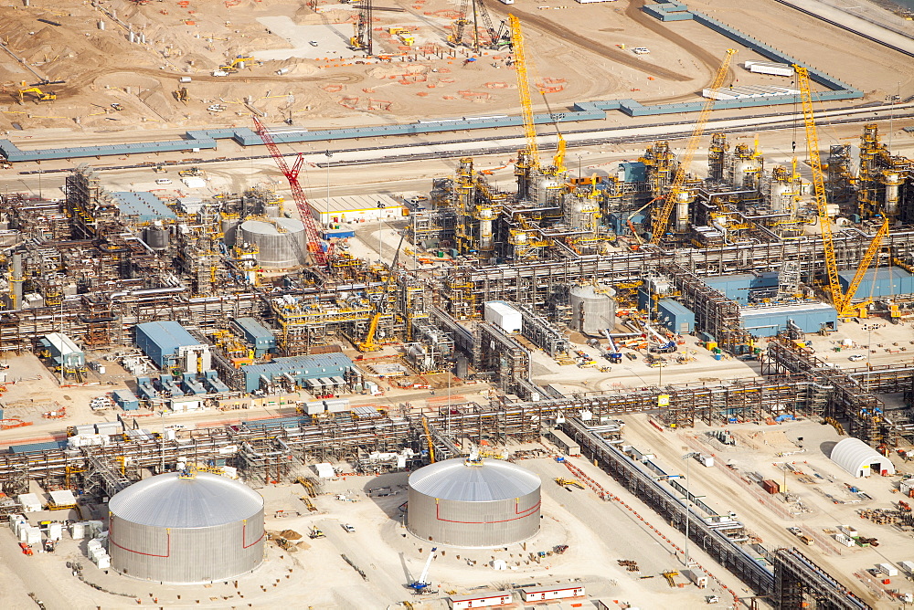 A brand new Tar sands plant being constructed north of Fort McMurray, Alberta, Canada, North America