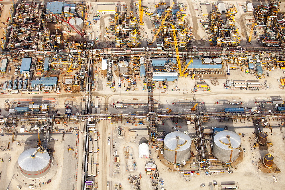 A brand new Tar sands plant being constructed north of Fort McMurray, Alberta, Canada, North America