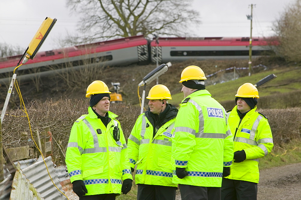 The Virgin train crash site at Grayrigg near Kendal, Cumbria, England, United Kingdom, Europe